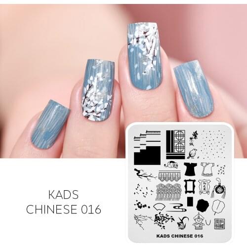 Nail Art Stamping Plates Template Chinese Palace Design Image Polish Print Manicure Tools Template for Nail Art Stamp Plate Tool