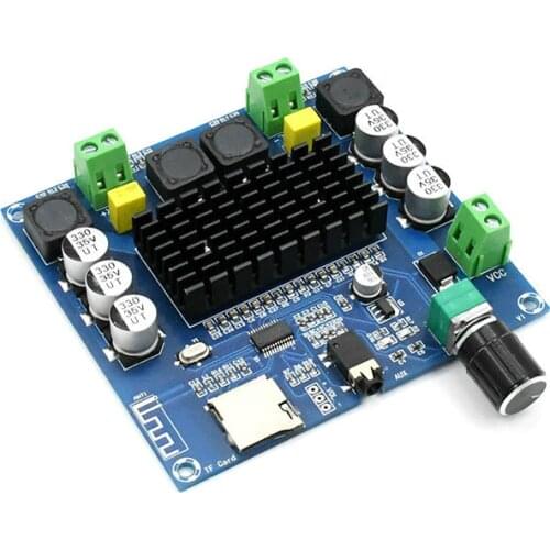 SOTAMIA TDA7498 Bluetooth 5.0 Power Amplifier Board 2x100W Digital Amplificador Stereo Home Audio AMP Support TF Card AUX