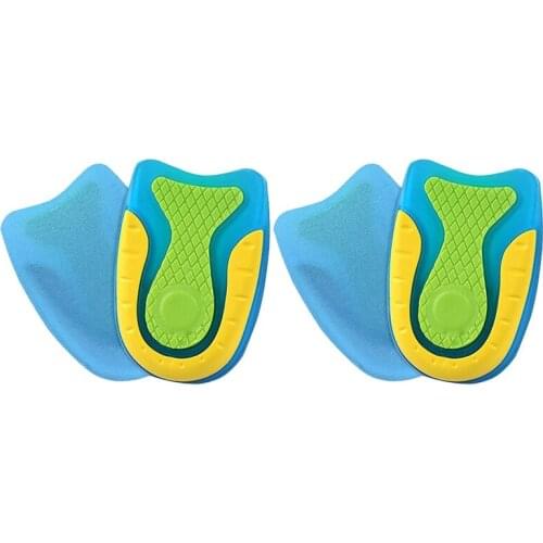 2 Pairs Heel Pad High Elasticity Shock Absorption Mens and Womens Protective Heel Insole to Relieve Plantar Pain