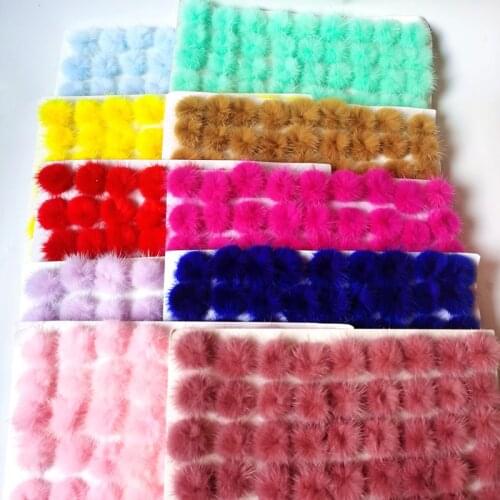 Colorful Mink Pompoms 30mm Pom Pom for Sewing Knitted Keychains Headwear Scarves Shoes and Hats DIY Jewelry Crafts Accessories