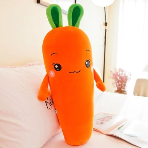 HOT 60CM Cute Carrot Rabbit Kids Girls Toys Plush Doll Soft Laugh Pillow Children Room Car Decor Xmas Birthday Gift