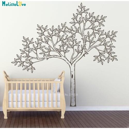 Simple Tree Vinyl Wall Stickers Home Decor Living Room Office For Kids Baby Silent Art Murals Gift Removable YT5373