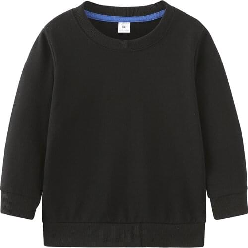 ZWY1167 Spring Autumn For Children Good Quality Cotton Solid Color Cartoon Baby Kids Boys Long Sleeve T-Shirts