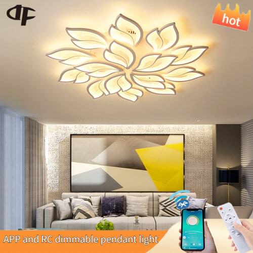Modern LED chandelier APP remote control function living room bedroom LED ceiling lamp acrylic suction chandelier factory sales