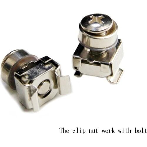 Steel square Clip plate nut M5 M6 x 16 20 mm bolt crown screw set Cabinet steel board steel spring clamp machine outlet