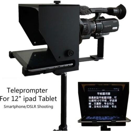Teleprompter for Tablet Smartphone DSLR Camera Interview Speech Prompter