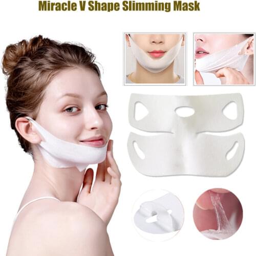 4D V Face Lifting Firming Gel Mask Anti Wrinkle Chin Sticking Hanging Ears Face Health and Beauty Mask For Face Women
