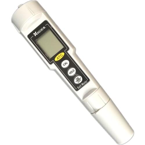 0-1000 mg/L Salinometer Waterproof Pen Type LCD Salt Meter Digital Portable Food Beverage Water mg/L&Temp Value Salinity Tester