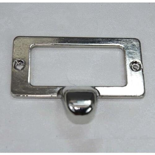 10pcs free shipping modern simple furniture unfold install handle silver drawer cabinet pull knob chrome lable name card holders