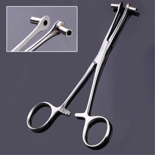 2pc Septum Forcep Stainless steel needle clamp, stainless steel body piercing tool professional puncture tool for eyebrow piere