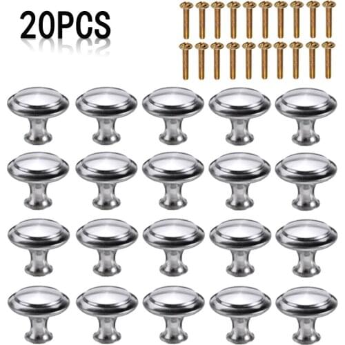 20Pcs/Set Mini Cabinet Knobs Furniture Cabinet Cupboard Handles Pulls Door Knob with Screws DIY Replacment Hardware Accessories