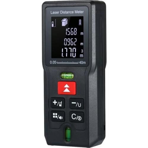 40 60 80 100m Handheld LCD Display Digital Laser Distance Meter Portable Mini Range Finder High-Accuracy Rangefinder Backlight