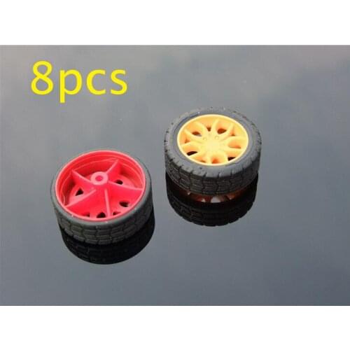 8PCS 30mm Rubber Tires For Toy Car Model X7 Tire Model Diameter 30mm Fit 2mm Axle Spare Parts For DIY Models