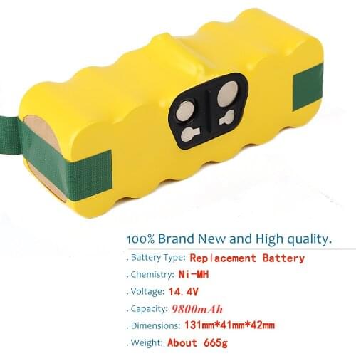 100%2020 Jungla High Capacity 9800mAh 14.4V Battery For iRobot Roomba Vacuum Cleaner 500 530 540 550 620 600 650 700 780 790 870