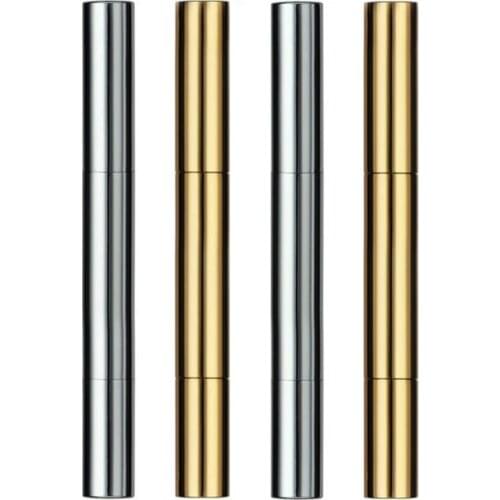 3ml Lip Balm Portable Empty Cosmetic Packaging Fashion Lipstick Tube Golden/Sliver Eyelash Growth Lip Gloss Bottles 50pcs/lot