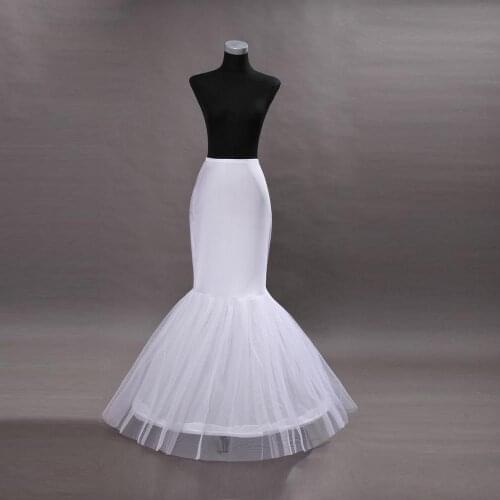 White Mermaid Bridal Crinoline Wedding Petticoat Slip Ruffle UnderSkirt Fishtail Petticoat for Special Occasion Fishtail Wedding
