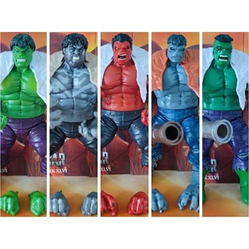 ML Legends 80th Anniversary Red Gray Outback Incredible-Hulk with Tube 8" Loose Action Figure
