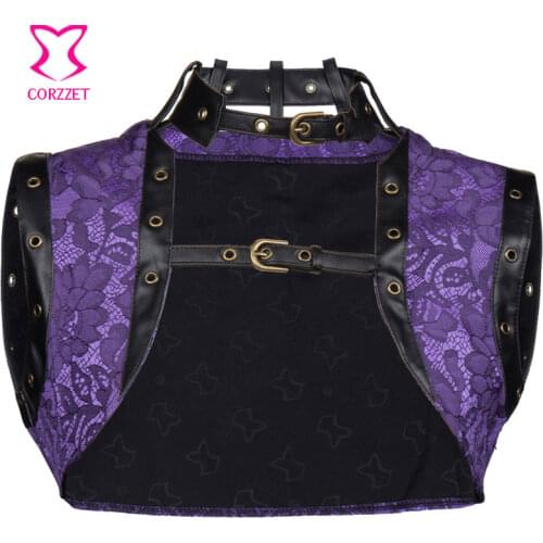 Purple Vintage Jacket Coat Bolero Top Plus Size Corsets And Bustiers 6XL Corset Burlesque Steampunk Gothic Clothing Accessories