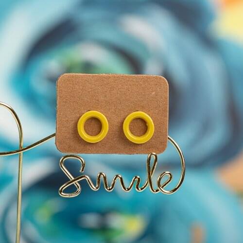 Small And Cute Porcelain Multicolor Earrings Anti-allergic #LY417 brincos aço inoxidavel mulher бижутерия 2021 e girl