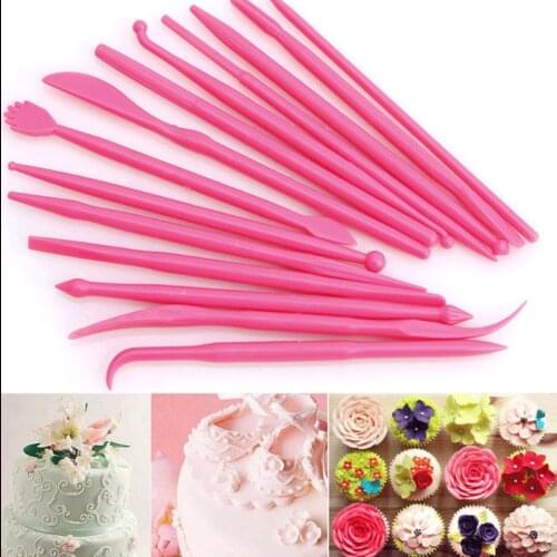 14PCS/1SET mini fondant flower sculpting Cake sculpting pen Soft clay clay shaping pen Baking tools required for making cakes