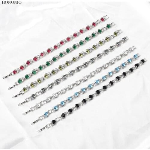Fashion Women Evening Party Jewelry Natural Light Blue Round Shape Rainbow Mystic Crystal Stones Bracelets For Birthday Gift