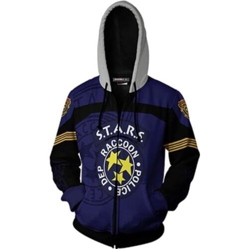 Mens hooded sweatshirt, 3D animation costume, Halloween costume jacket
