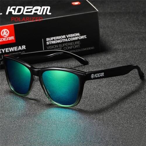 KDEAM Sunglasses Men Polarized Gradient Colors Sport Sun Glasses Women Party lentes de sol With Case zonnebril mannen KD0717