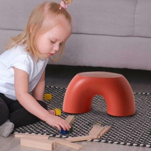 Small Stool Cute Non-Slip Step Stool Durable Shoe-Changing Bench Portable PP Chairs Kids Holding Stool Camping Home