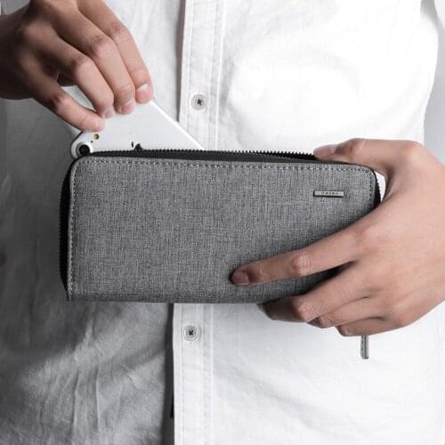New Wallet Simple And Fashionable Mens Multi-Card Bill Holder Oxford Cloth Long Wallet Mens Multi-Function Zipper Wallet