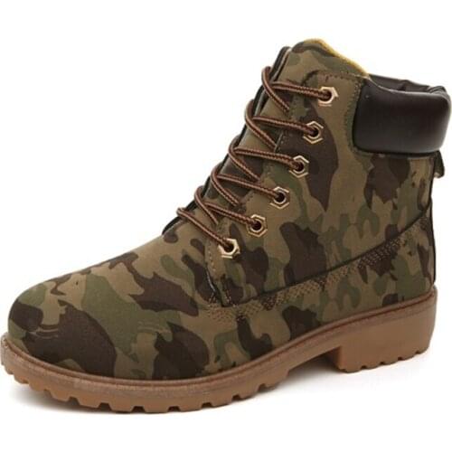 Autumn And Winter Mens Large Size Outdoor Training Shoes Men Tooling Boots Couple snow boots Womens Leather Lace Casual Shoes