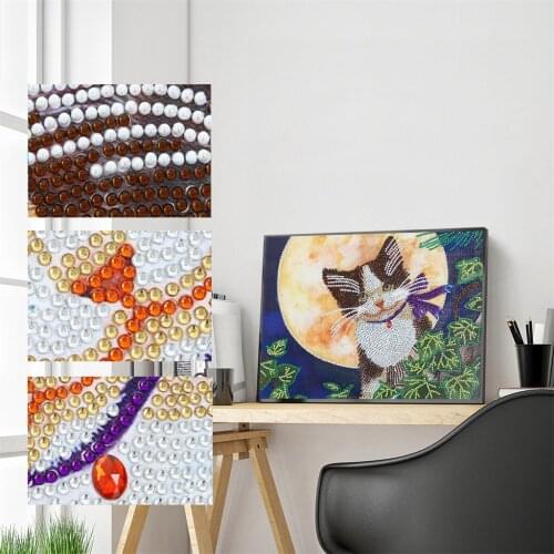 Special Shaped Diamond Painting DIY 5D Partial Drill Cross Stitch Small Cat Crystal Rhinestone Of Picture Diamond Embroidery