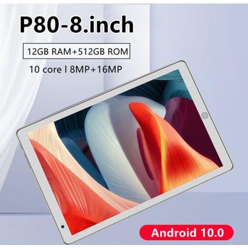 P80 tablet phone 8 inch Laptops 12GB RAM + 512GB ROM writing tablet10 core cheap tablets Android 10.0 Gaming laptop