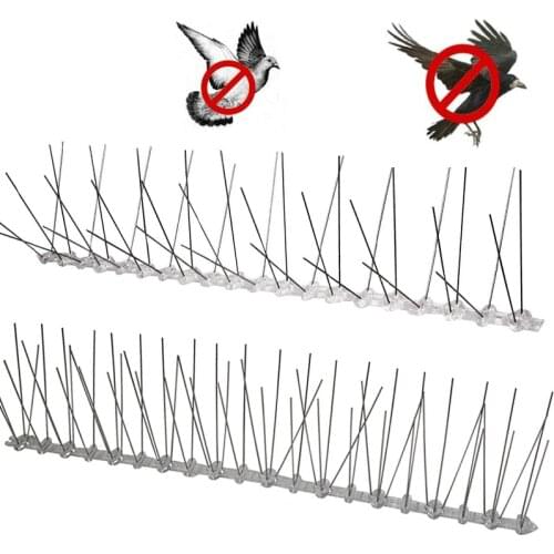 Plastic Repeller Bird And Pigeon Spikes Deterrent Anti Bird Stainless Steel Spike Strip Bird Scarer Repeller For Pigeon Sparrows