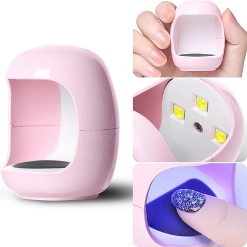 Portable 3W LED Lamp Nail Dryer Egg Shape Nail Lamp Timing Nail Phototherapy Machine LEDs UV Lamp Dry Gel Polish Manicure Tools