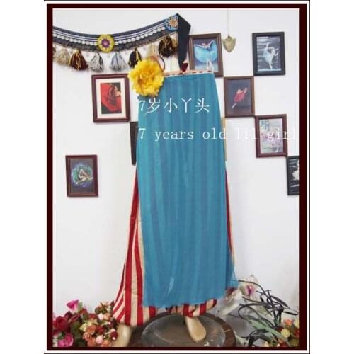 7Years Old Lil Girl Transparent Thin Skirt With Open Slit Belly Dance CX017