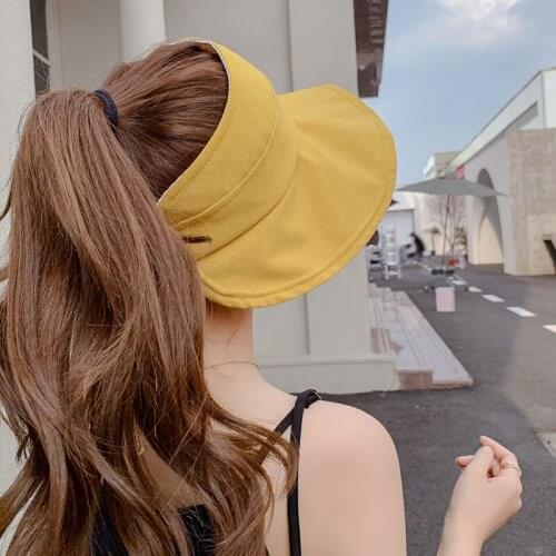 2021 New Sunhat Womens Summer Sun Hats Autumn Wide Brim Hat Beach Casual Bucket Hat chapeau femme Foldable Cap sunbonnet