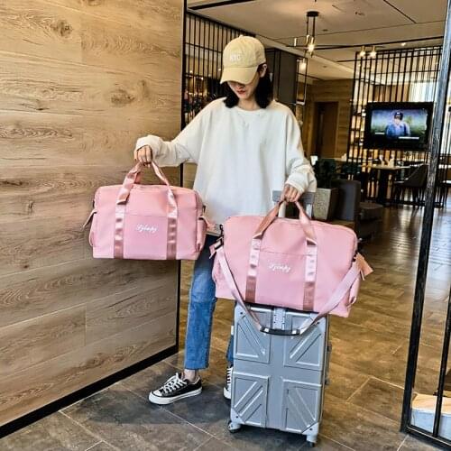 Classic Travel Bag Cabin Tote Bag For Women Handbag Nylon Waterproof Shoulder Bag Weekend Sports Training Yoga Fitness Gym Bag