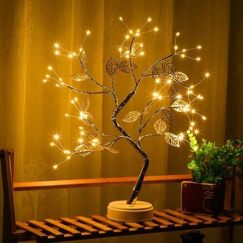 LED Bonsai Tree Lamp With 72 LED Lights With USB/Battery Touchs Switch Deco Of Childrens Room Bedroom Living Room WWO66