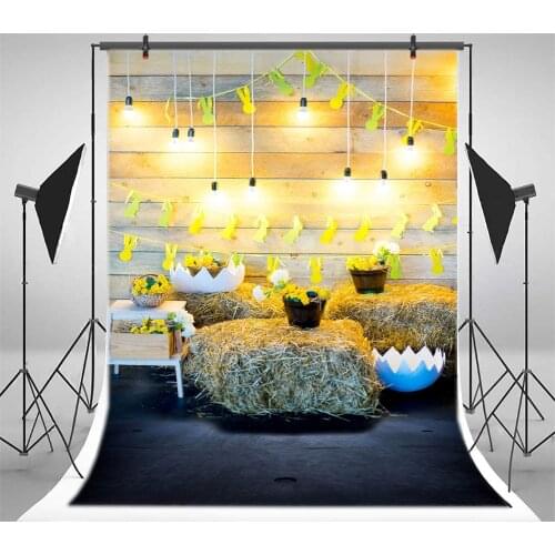 Yeele Photophone For Photo Session Happy Easter Baby Haystack Hay Photography Backdrops Photographic Background For Photo Studio
