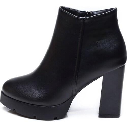 Ankle Black Dropshipping 2020 Women High Heels Boots Platform Sexy Ladies Pumps Boots Shoes
