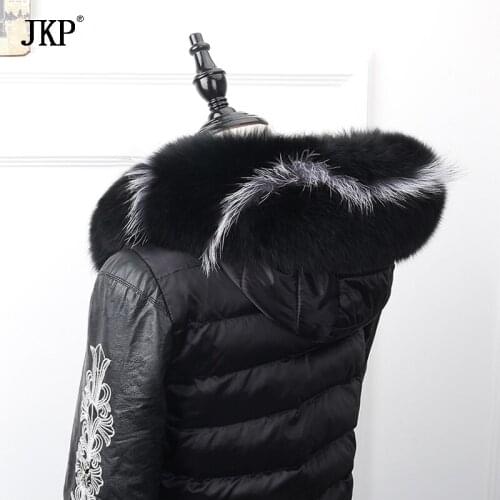 Fox Fur Collar Winter Women Natural Fox Fur Warm Coat Cap Collar Scrves Real Fur Scarf W-85