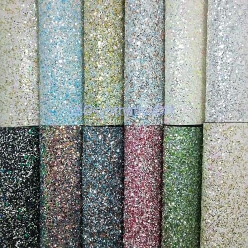 1PC 21X29CM Chunky Glitter Leather For Making Bows Accessories LEOsyntheticoDIY T121A