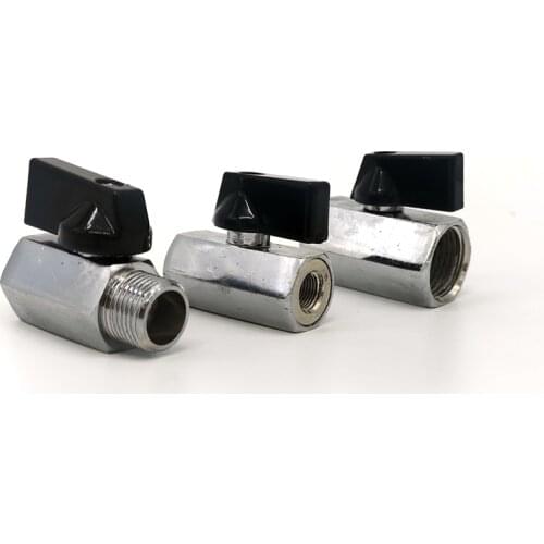 1pcs Ball Valve 1/8'' 1/4'' 3/8'' 1/2'' Male to Female Air Compressor Valves Female Thread Mini Valve