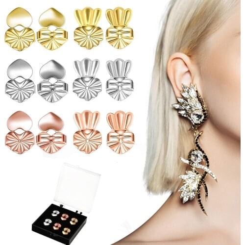 15 Styles New Magic Crown Clover Crossing Earring Lift Backs Support Hypoallergenic Earrings Lifters Fits All Post Earring