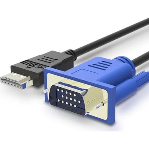 180cm/300cm HDMI Cable To VGA Adapter Digital 1080P HD With Audio Converter Adapter HDMI VGA Connector Cable