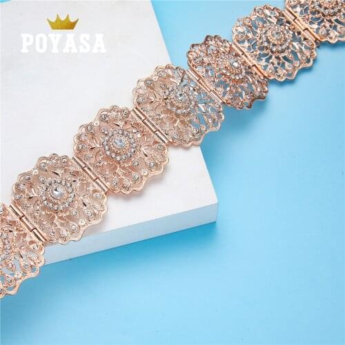 2020 AUG free shippping Moroccan Chic Caftan wedding gold and silver Metal belt for women