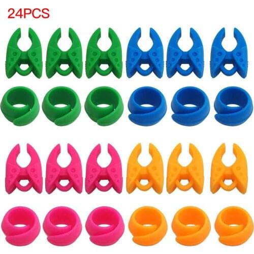 24Pcs Silicone Bobbin Clip Spool Line Holder Brackets Thread Clamp for Embroidery Quilting Sewing Thread