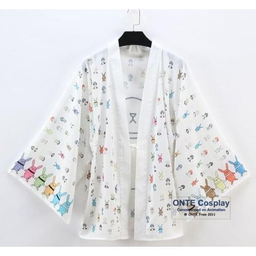 Anime THE ANIMATION Bathrobes SHIWASU KAKERU Chiffon Cloaks MUTSUKI HAJIME Rabbit Cosplay Costumes Japan Kimono Coat Clothes