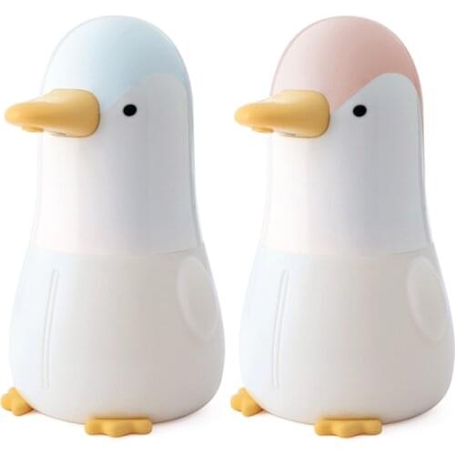 Cute Penguin Automatic Soap Dispenser Touchless Induction Foam Bubble Washing Machine for Kids Kitchen Bathroom