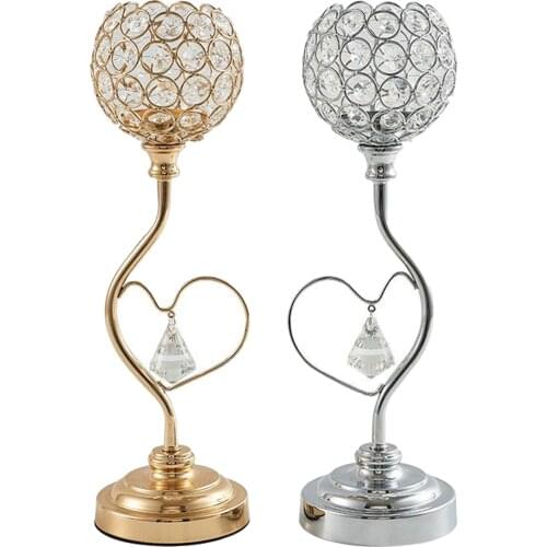 Noble Crystal Candle Holder Shining Centerpiece Candlestick Candelabrum
